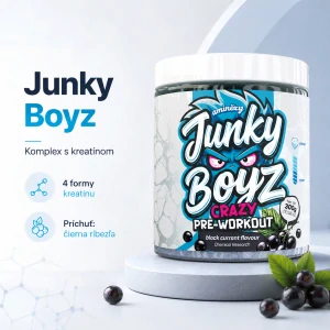 Junky Boyz – predtréningový komplex s kreatínom, príchuť čierna ríbezľa